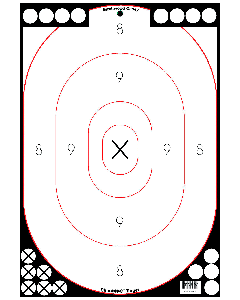 Birchwood Casey Shoot-N-C 12x18 Oval Silhouette Targets, 5 Pack (Black/White)