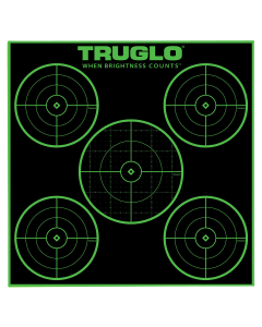 TRUGLO Tru-See Splatter 5-Bullseye Paper Targets, 25 Pack (Black/Green)