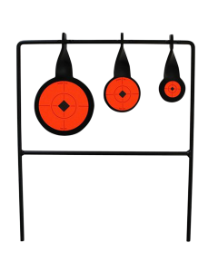 Birchwood Casey World of Targets Steel Qualifier Bullseye Spinner Targets (Black/Orange)