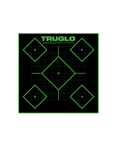 TruGlo TGTG14A25BB TruSee Diamond Target BlackGreen SelfAdhesive Heavy Paper Universal Fluorescent Green 25 Pack