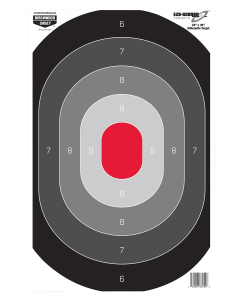 Birchwood Casey EZE-Scorer 23x35 Oval Silhouette Targets, 5 Pack (Black/Gray)
