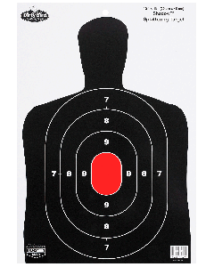 Birchwood Casey 35707 Dirty Bird BC27 Silhouette Tagboard Hanging Pistol 12 x 18 BlackWhite 8 Per Pkg