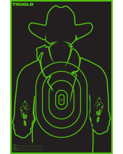 TRUGLO Tru-See Splatter Gunslinger Paper Targets, 12 Pack (Black/Green)