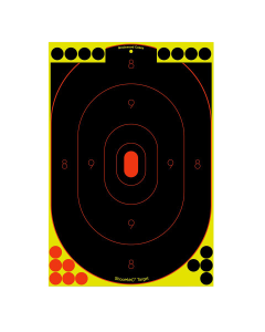 Birchwood Casey Shoot-N-C 12x18 Oval Silhouette Targets, 12 Pack (Black/White)