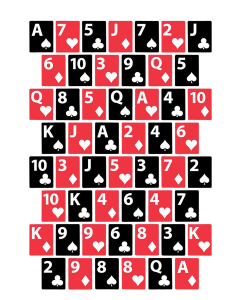 House of Cards Shooting Targets 3 Pack Black/Red/White