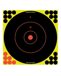Birchwood Casey Shoot-N-C Reactive Bullseye Targets, 100 Pack (Black/Yellow)