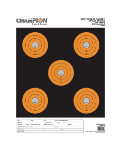 Champion Targets 45555 Shotkeeper 5 Bullseye Paper 100 yds PistolRifle Large BlackOrange 12 PK