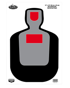 Birchwood Casey Dirty Bird 12x18 Silhouette Impact Targets, 100 Pack (Black/Red)