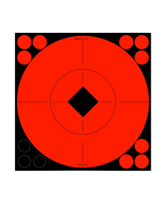 Birchwood Casey 8" Bullseye Diamond Spot Targets, 8 Pack (Black/Red)