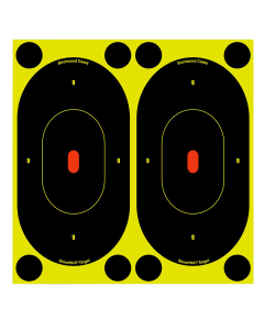 Birchwood Casey Shoot-N-C Reactive Oval Silhouette Targets, 60 Pack (Black/Yellow)