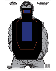 Birchwood Casey Dirty Bird IPSC Bad Guy Silhouette 12x18 Targets, 8 Pack (Multi-Color)