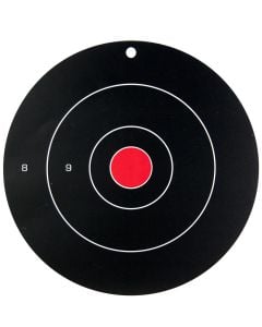 Birchwood Casey Dirty Bird 12" Bullseye Tagboard Targets, 100 Pack (Black/Red)