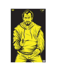 Birchwood Casey EZE-Scorer Bad Guy Silhouette Paper Targets, 5 Pack (Black/Yellow)