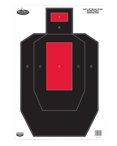 Birchwood Casey Dirty Bird 16.50x24 IPSC Splatter Targets, 3 Pack (Black/Red)