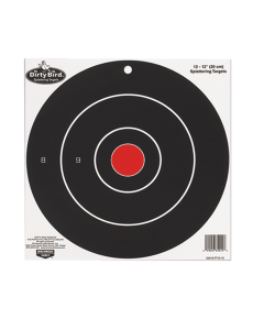 Birchwood Casey Dirty Bird 12" Bullseye Targets, 12 Pack (Black/White)