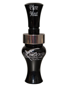 Echo Calls Pure Meat Double Reed Mallard/Duck Call (Black)