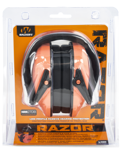 Walkers Razor Slim Coral Black Ear Muffs 27dB