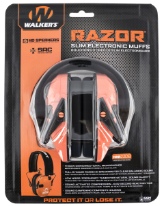 Walkers Razor Slim Elec Muff Coral Black 23dB