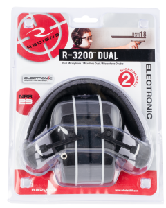 Radians R3200 Dual Mic Muff 23 dB Black-Gray 1 Pair