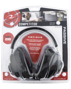 Radians Black Over-Head Earmuffs NRR 26 dB