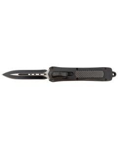 Steel River Knives Spartan 3.50" OTF Dagger (Black w/Carbon Fiber Inlay)