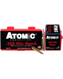 Atomic Rifle 308 Win 168 Grain Hollow Point Boat Tail (Box)