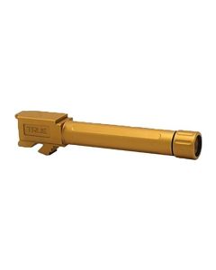 True Precision Threaded Barrel for Glock 19 9mm (Gold TiN)