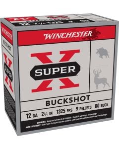 Winchester Super X 12 Gauge 2.75 9 Pellets 00 Buck XB1200VP (Box)