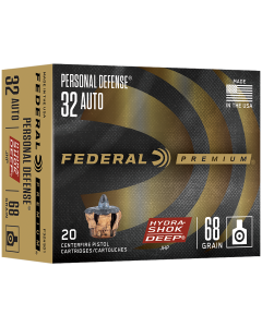 Federal 32 ACP 68 Grain Hydra-Shok JHP P32HSD1 (Box)