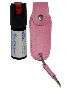 S&W Pepper Spray 10 ft Pink Leather
