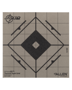 Allen Thermal Target Sight-In Grid Hanging Paper 6x6 Black/Gray