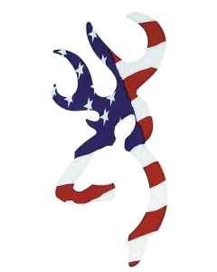 Browning Buckmark Decal Red/White/Blue 6" Vinyl Sticker