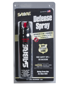 Sabre Magnum Self Defense Pepper Spray 8-10 ft Black Plastic