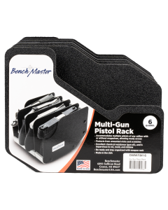 Benchmaster WeaponRac 6 Gun Pistol Rack Black Kydex