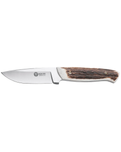 Boker Arbolito Stag Fixed Blade Knife with Leather Sheath