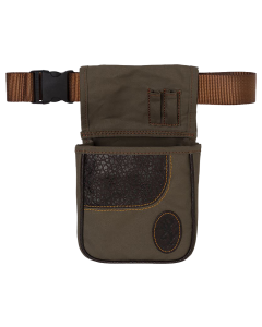 Browning Laredo Canvas Shell Pouch Olive Canvas Leather Belt Mount