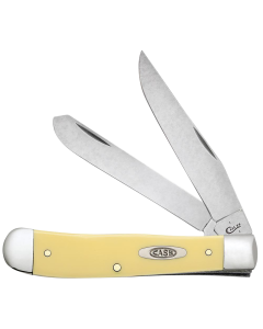 Case Yellow Synthetic Trapper Folding Knife (Smooth Yellow)