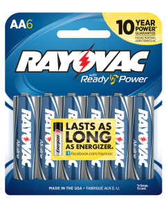 Rayovac AA High Energy Alkaline Batteries (6 Pack)