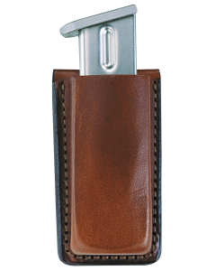 Bianchi Compact Tan Leather Open Top Magazine Pouch
