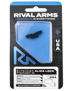 Rival Arms Slide Lock Extended Glock 42 Black QPQ Stainless Steel