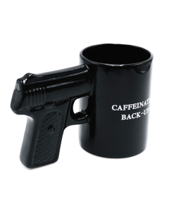 Caliber Gourmet Gun Mug Black Ceramic Pistol Mug
