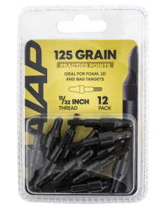 inNAP 3D Practice Points 125gr 11/32 Steel Tips Fixed Black