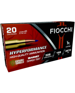 Fiocchi Hyperformance 308 Win 168 Gr Barnes Tipped TSX (Box)