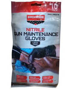 Birchwood Casey Nitrile Gun Maintenance Gloves - Large/XL 10 Pack