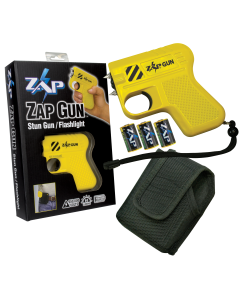 Zap Gun Stun Gun Flashlight Yellow Plastic