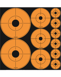 ProShot Peel Stick Target Dots 1/2/3" Black/Orange 10 Pack