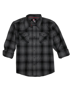 Hornady Long-Sleeve Flannel Shirt, Size 2XL (Gray/Black)
