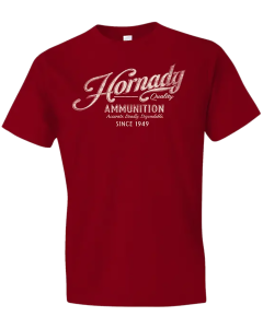 Hornady Men's Vintage Script T-Shirt, Size XL (Cardnial Red)