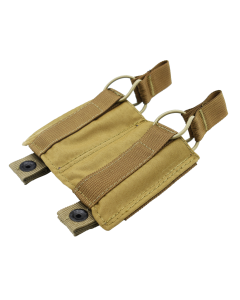 TacShield Speed Double Pistol Mag Pouch Coyote Nylon