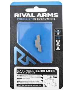 Rival Arms Slide Lock Extended Polished Stainless Slide Lock for Glock 42
